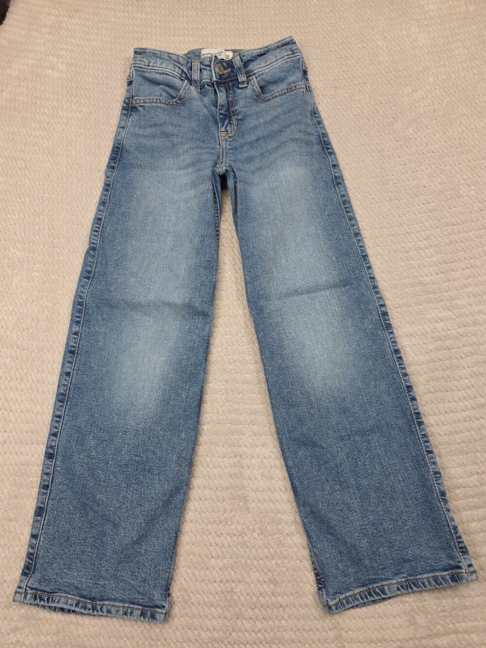 Abercrombie Kids Jeans Girls 7/8 Long High Rise Wide Leg